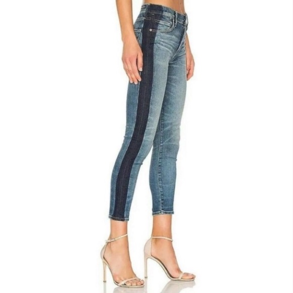 Citizens of Humanity Rocket Crop High Rise Skinny Distressed Blue Jeans Size 28 - Picture 1 of 11